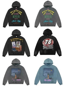 SAINT Mxxxxxx Print Heavyweight Hoodie-4431  